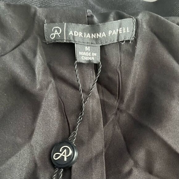 Adrianna Papell Black Trench Jacket with Back Yoke - Picture 8 of 12